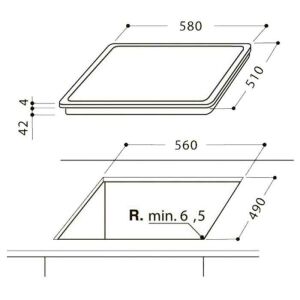 ჩასაშენებელი ქურის ზედაპირი HOTPOINT ARISTON HR 632 B