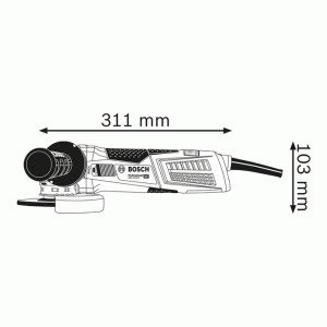 კუთხსახეხი BOSCH X LOCK GWX 19-125 S (1900 ვატი)