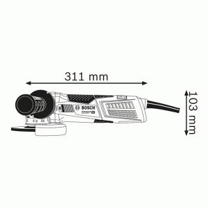 კუთხსახეხი BOSCH X LOCK GWX 17-125 S (1700 ვატი)