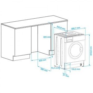 სარეცხი მანქანა BEKO WITC 7612 B0W Nova (Built-in)