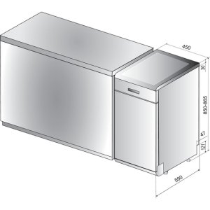 ჭურჭლის სარეცხი მანქანა INDESIT DSCFE 1B10 S RU